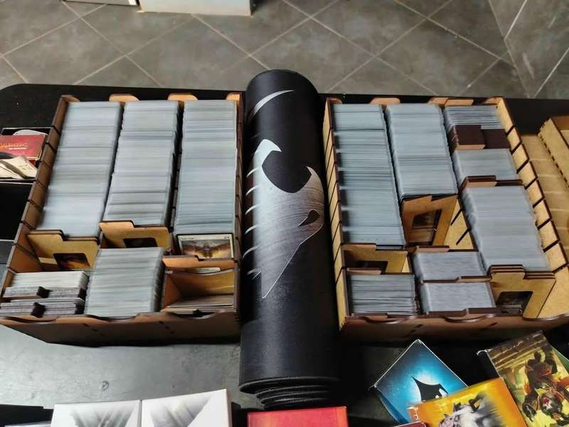 Magic the gathering cards and boxes