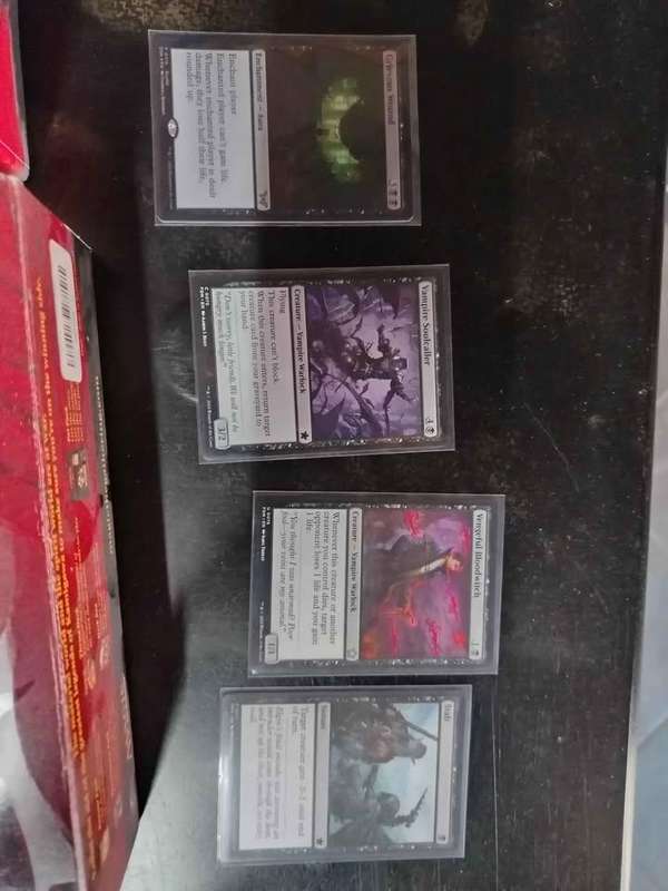 Magic the gathering cards and boxes