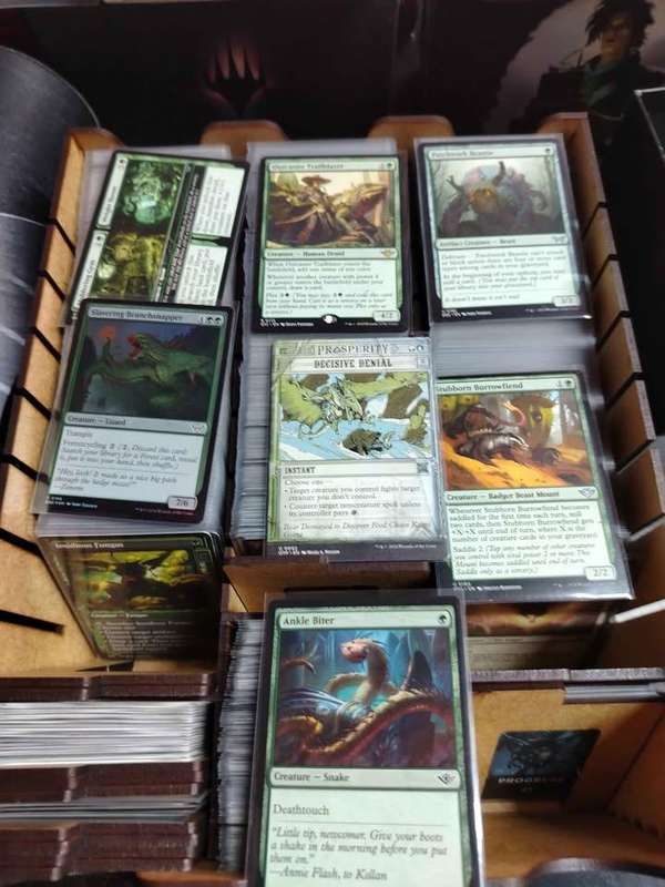 Magic the gathering cards and boxes