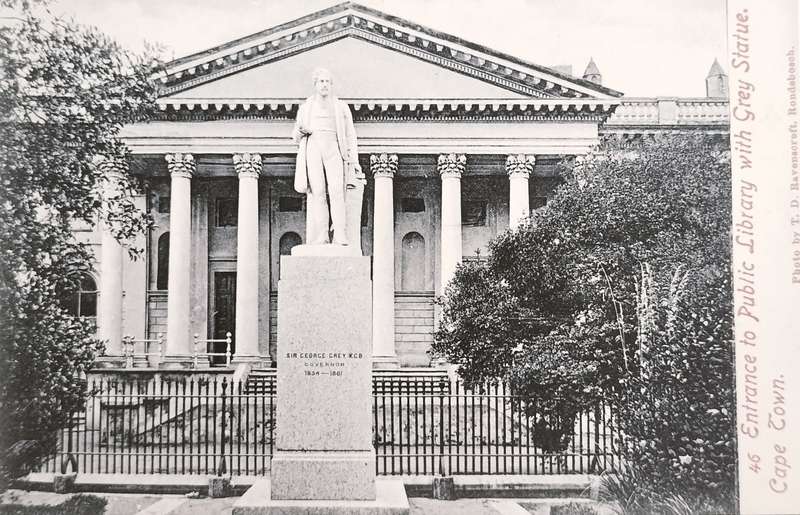 Vintage Post card - Cape Town Library (unused)
