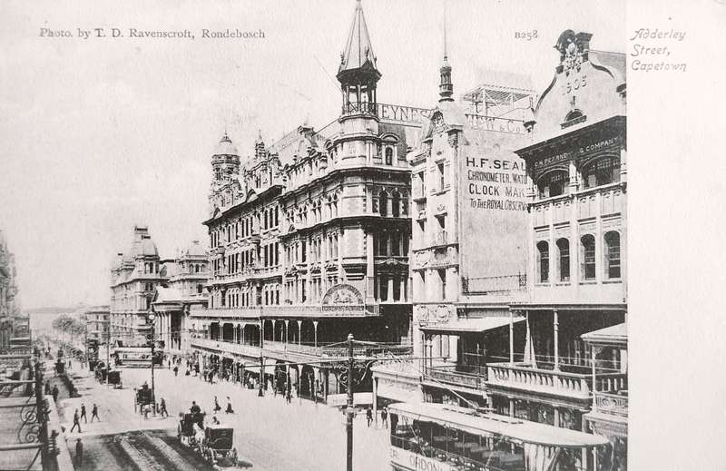 Vintage Post card - Adderley street - Cape Town(unused)