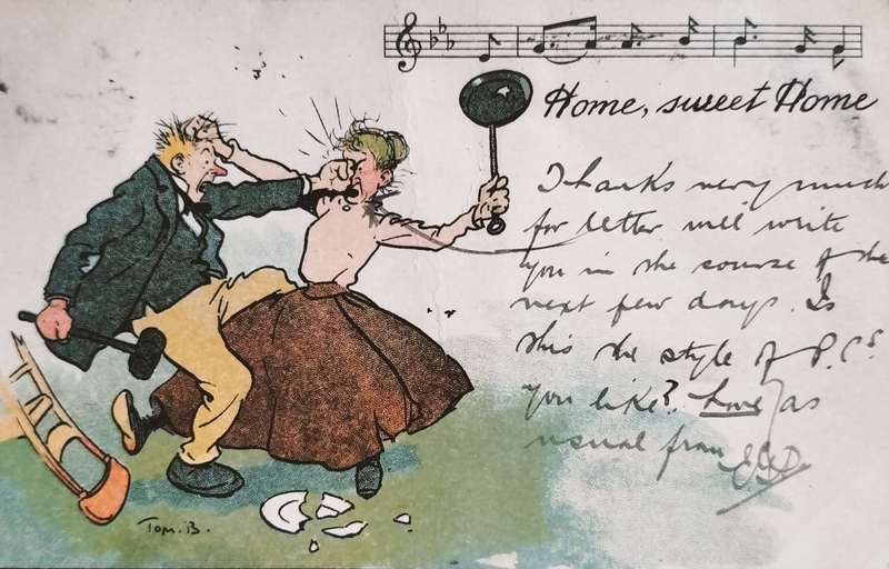 Used British post card - Humour