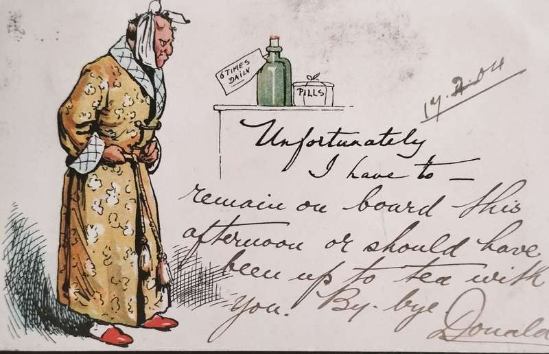 Used British post card - Humour