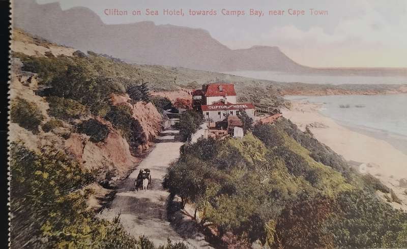 Vintage Picture Post card South Africa - Clifton on sea Hotel