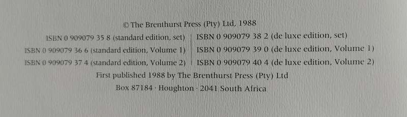 The Brenthurst Press - Robert Jacob Gordon - Cape Travels 1777 to 1786 (Vol 1 & 2)