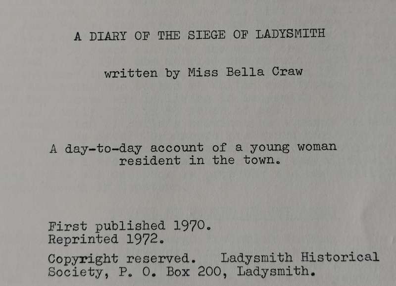 Diary - The Siege of Ladysmith (Volumes 1 - 5).