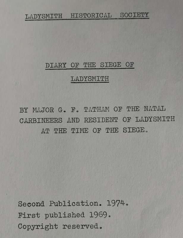 Diary - The Siege of Ladysmith (Volumes 1 - 5).