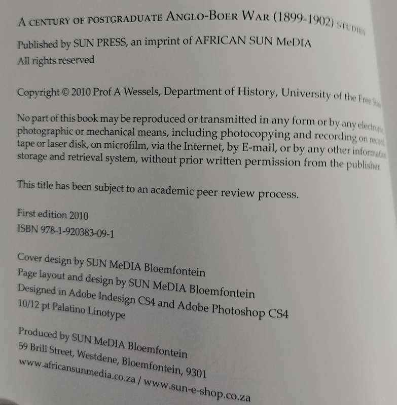 A century of postgraduate Anglo-Boer War (1899-1902) studies