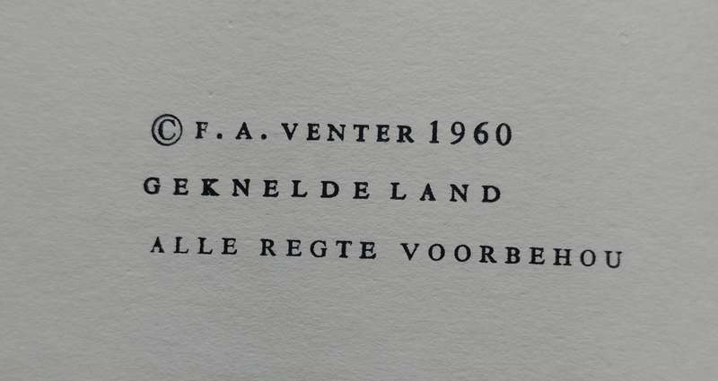 Geknelde land (FA Venter - 1960)