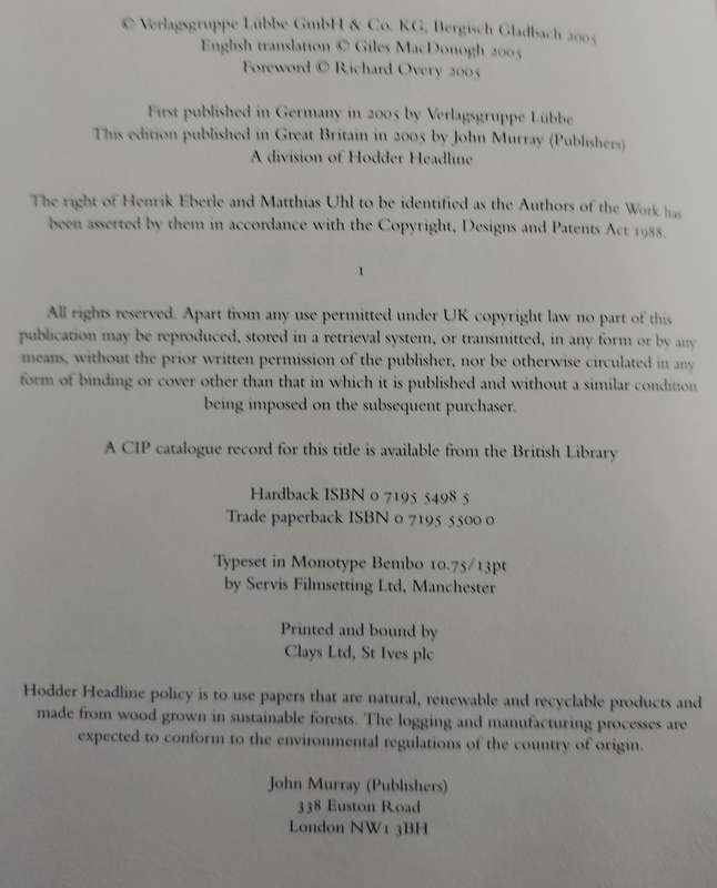 The Hitler Book - The secret dossier prepared for Stalin