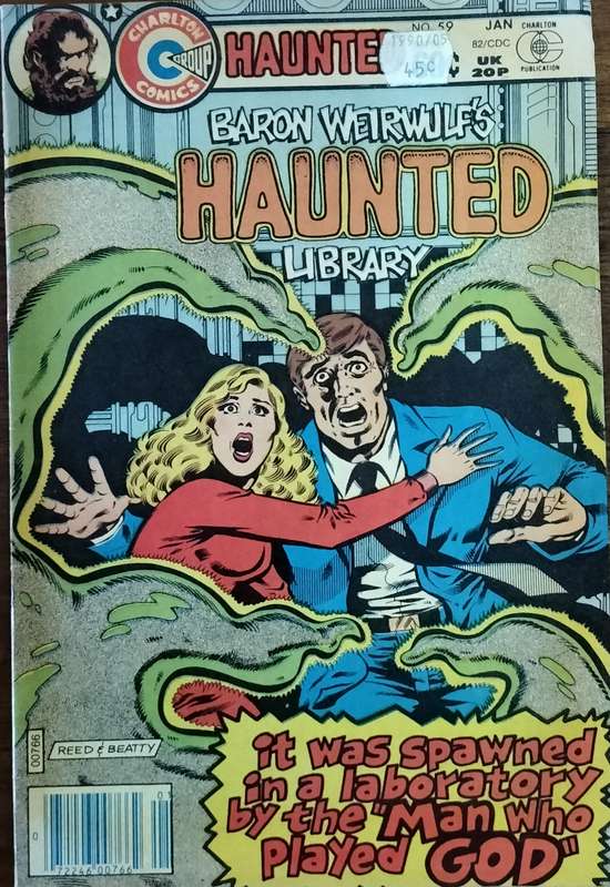 Vintage Charlton comic - Baron Weirwulf's haunted library (#59)