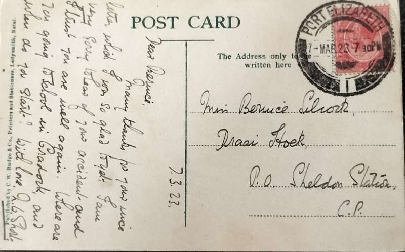 Post Card - Ladysmith Natal - showing Caesar's camp (used)