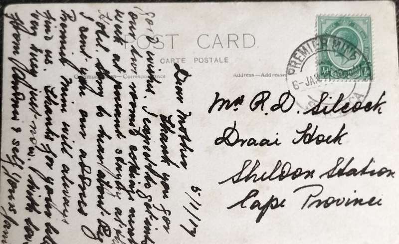 Post Card - Parys OFS  - Vaal River (used)