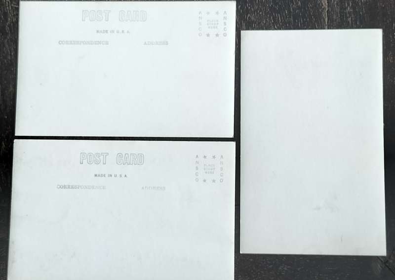 Vintage picture post cards (x 3) - SA game (unused)