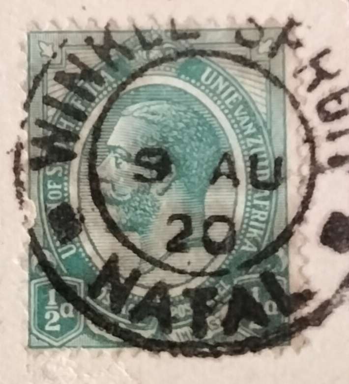 Winkelspruit cancellation plus postage due stamp (1909)