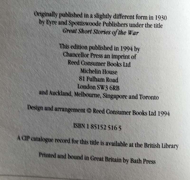 Great First world War Stories (1994)