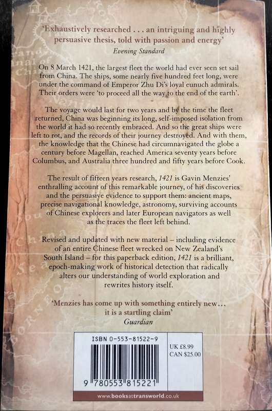 1421 - The year China discovered the world (Menzies - 2003)