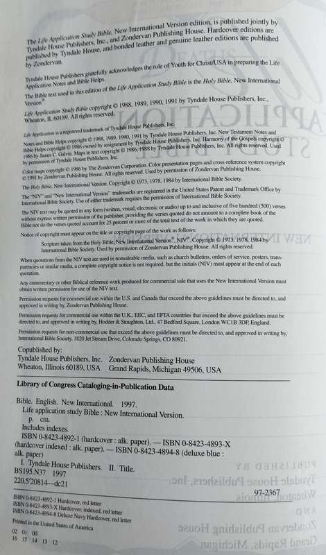 Life Application Study Bible (Revised edition - 1997)