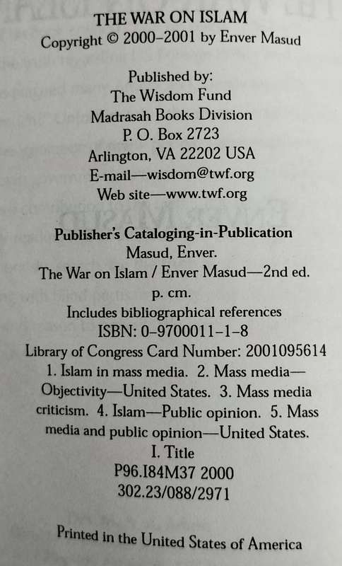 The war on Islam (Masud - 2001)