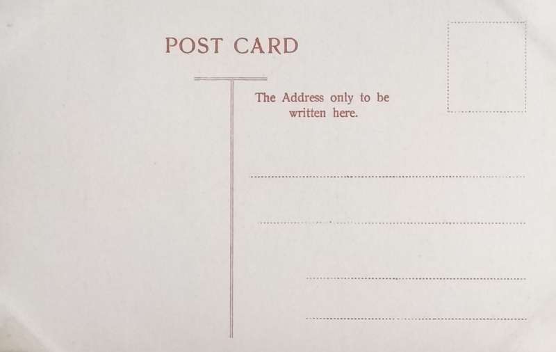 Antique Post card - Johannesburg - Jeppe Main Street - double decker electric tram