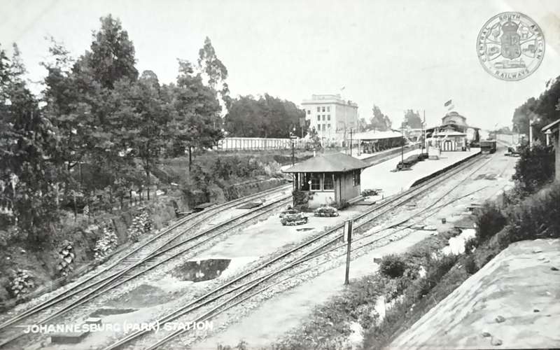 Antique Post card - Johannesburg - Park Station