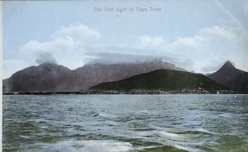 Antique Post card - Cape Town - First sight