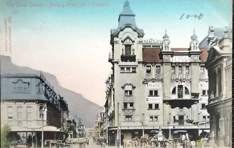 Antique Post card - Cape Town - Darling street showing Tivoli theatre