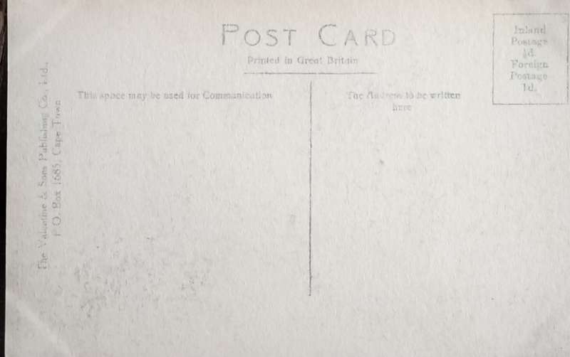 Antique Post card - Cape Town - Tamboers Kloof