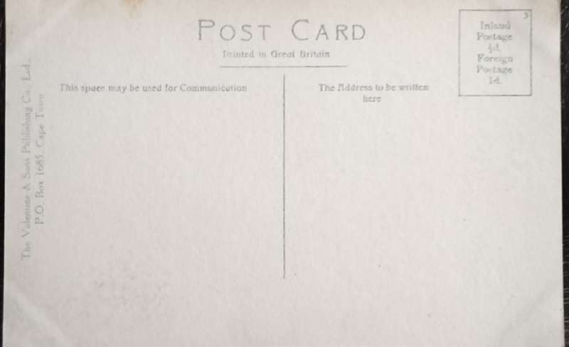 Antique Post card - Cape Town - Castle entrance
