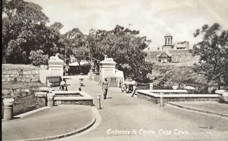Antique Post card - Cape Town - Castle entrance