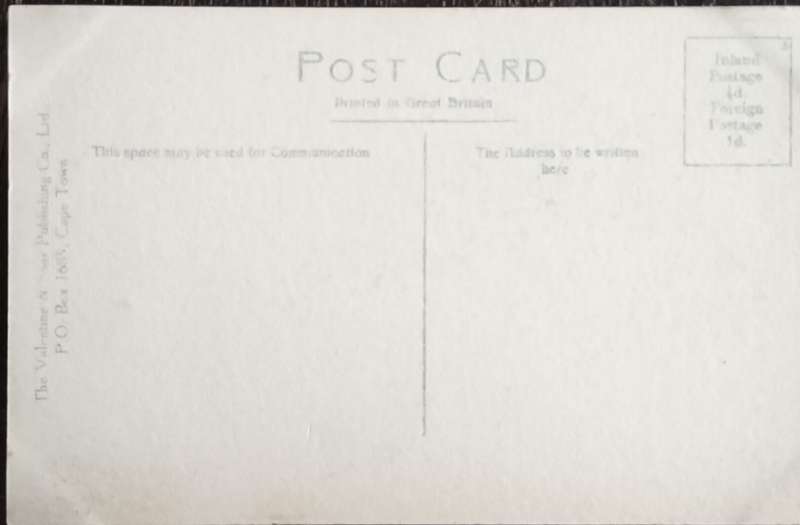 Antique Post card - Cape Town - Govenor Sir George Grey's statue