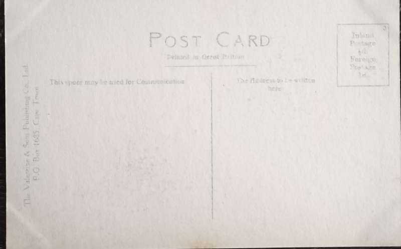 Antique Post card - Cape Town - Railway station