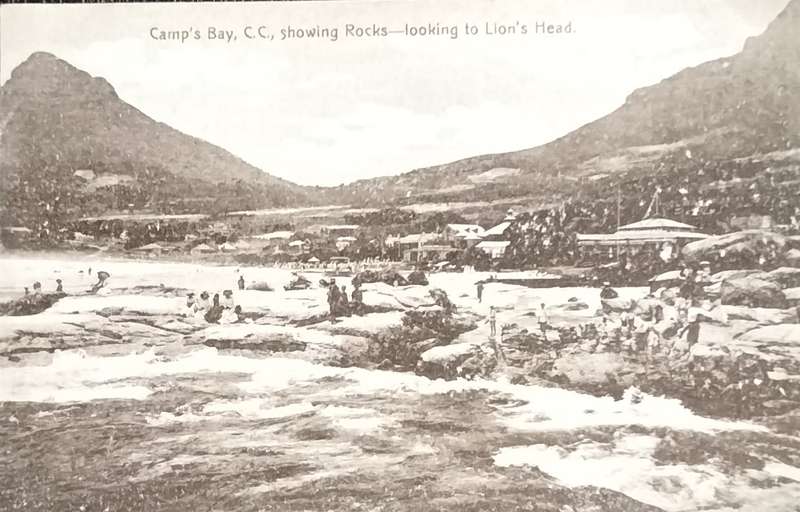 Antique Post Cards - South Africa - Camp's Bay looking to Lion's head