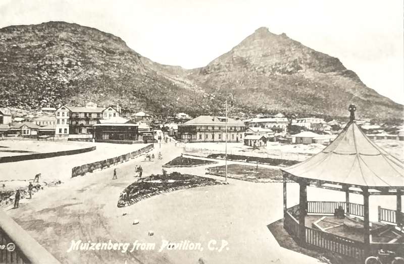 Antique Post Cards - South Africa - Muizenberg from pavillion