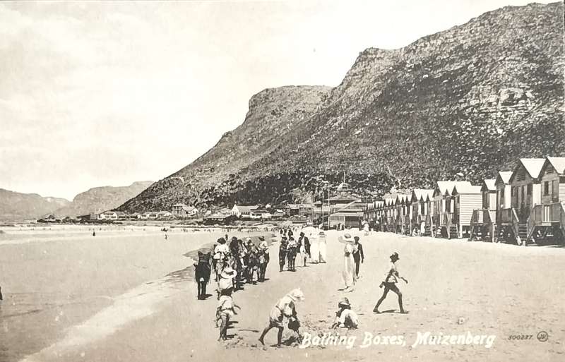 Antique Post Cards - South Africa - Bathing boxes Muizenberg
