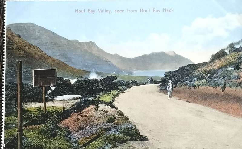 Antique Post Cards - South Africa - Hout Bay Valley seen from Hout Bay Neck
