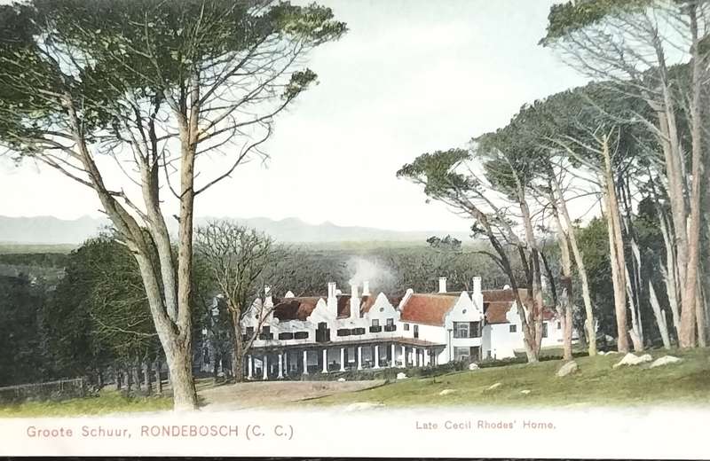 Antique Post Cards - South Africa - Groote Schuur - Late Cecil Rhodes' house