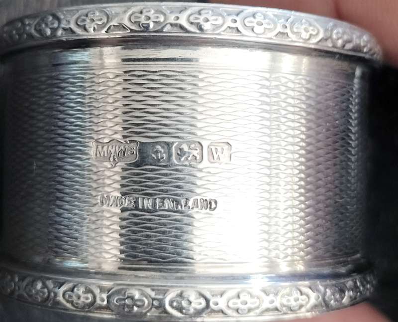 Antique Birmingham Silver serviette ring 33.8g (1)