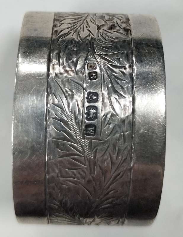 Antique Birmingham Silver serviette ring 24.3 (7)