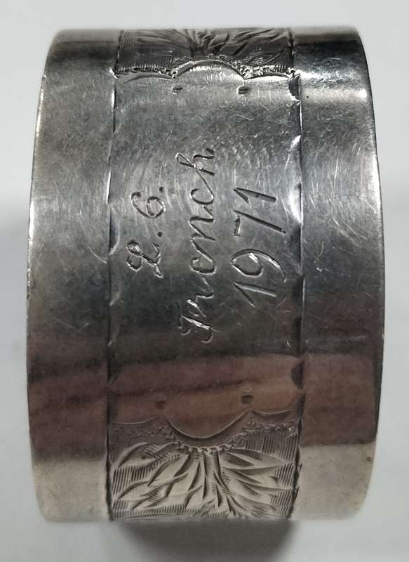 Antique Birmingham Silver serviette ring 24.3 (7)