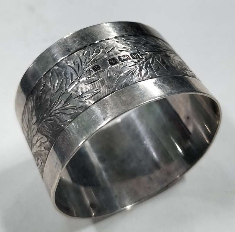 Antique Birmingham Silver serviette ring 24.3 (7)