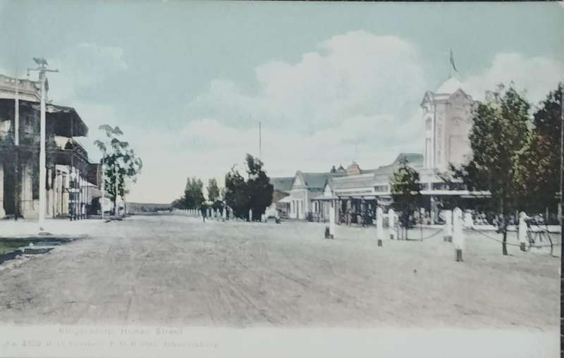 Vintage Post card - South Africa - Krugersdorp Human Street