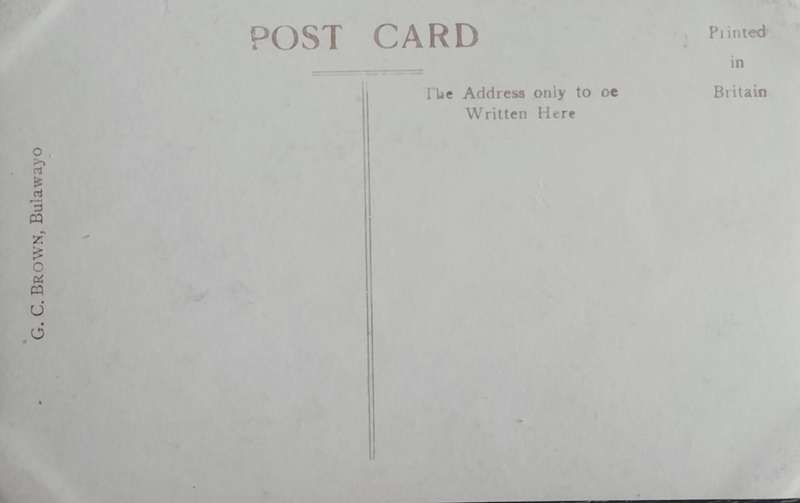 Vintage Post card - Rhodesia - Bulawayo Rebellion Memorial