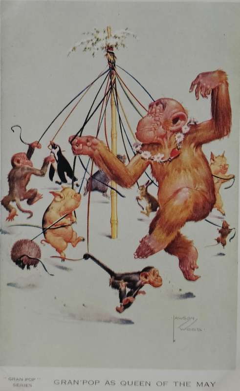 Unique postcard collection - Lawson Wood's "Gran-Pop" series (Valentine's Post Cards) x 80 cards