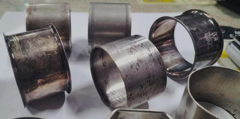 Selection of 8 EPSN napkin rings