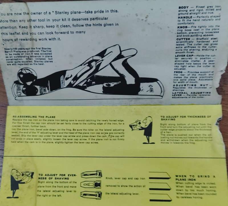 Vintage Stanley Wood Plane No 5 (Boxed)