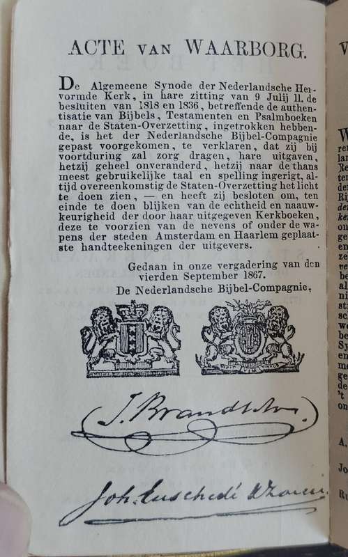 Small leather bound Psalmen Gezangen (Dutch song book)