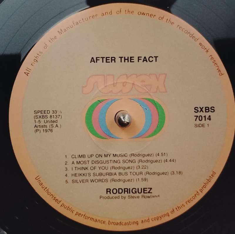 Vintage Vinyl / LP / Record - After the fact (Rodriguez)