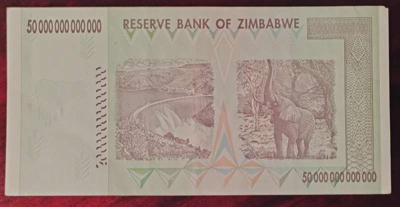 Zimbabwean 50 Trillion Dollar Note (2008)