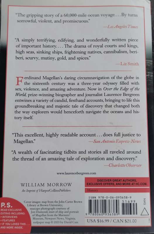 Over the edge of the world - Magellan's terrifying circumnavigation of the globe (Bergreen - 2003)